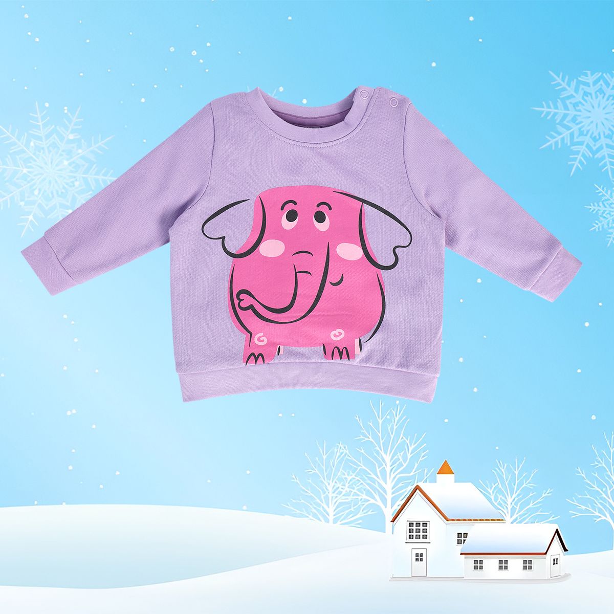 Girls Lilac Pack Of 1 Sweat Shirt