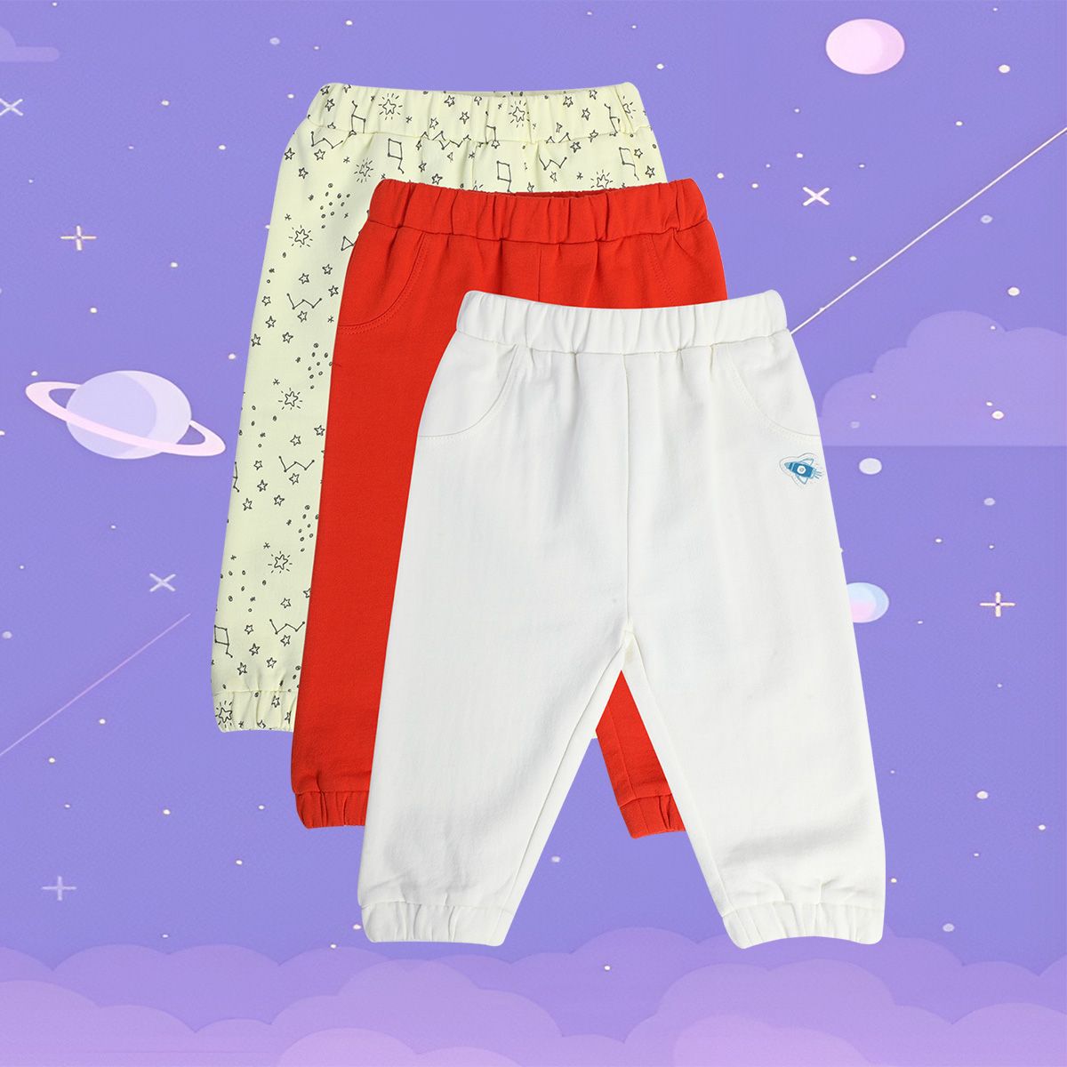 Boys Multicolor Pack Of 3 Knit Bottom