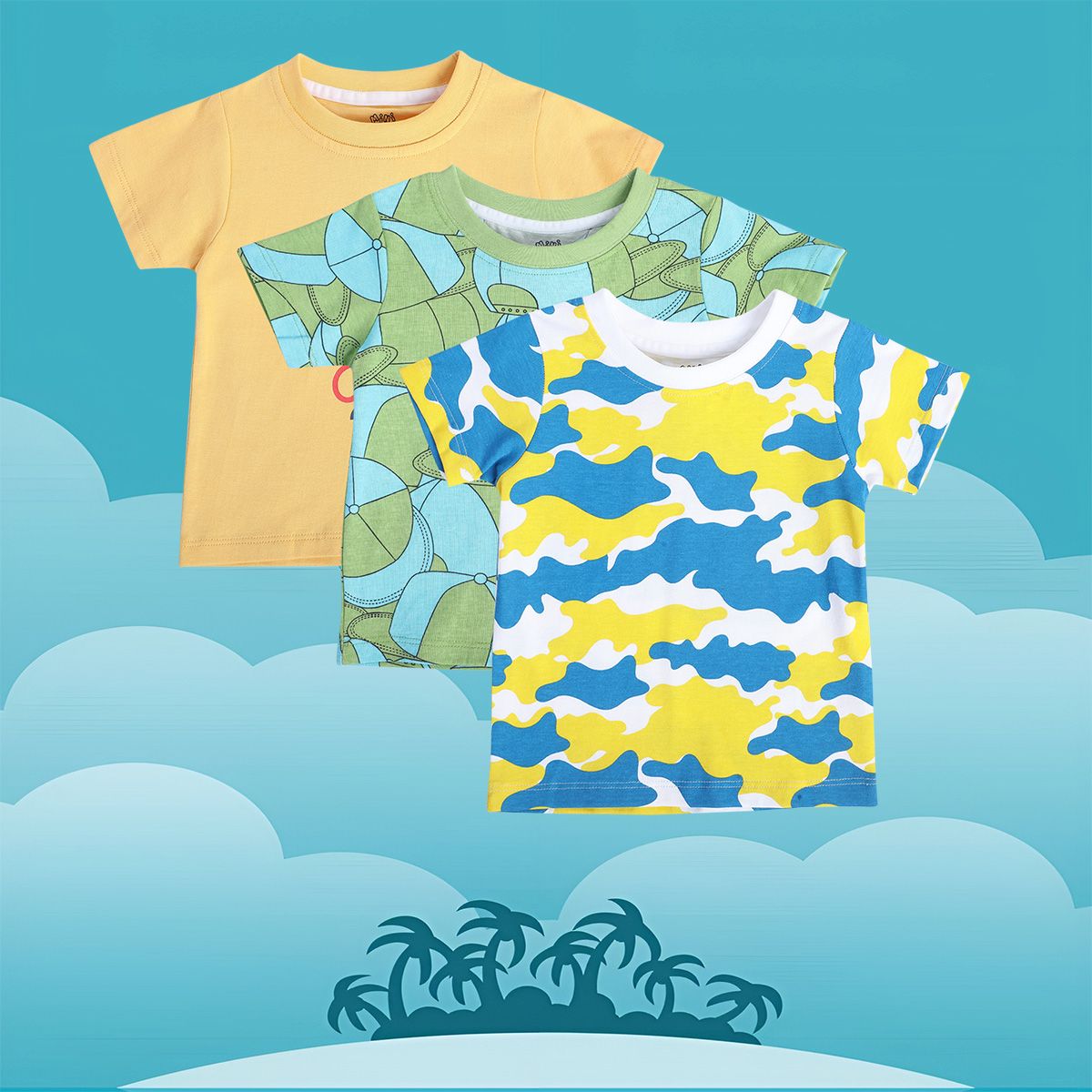 Boys Multicolor Pack Of 3 T-Shirt