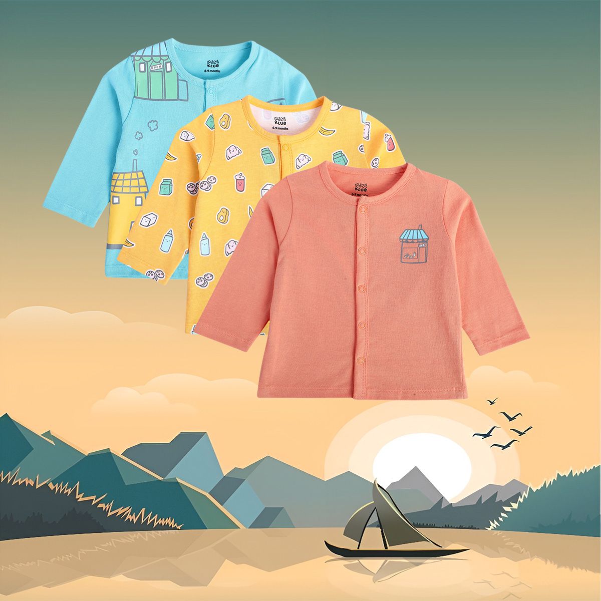 Boys Peach Front Open Vest