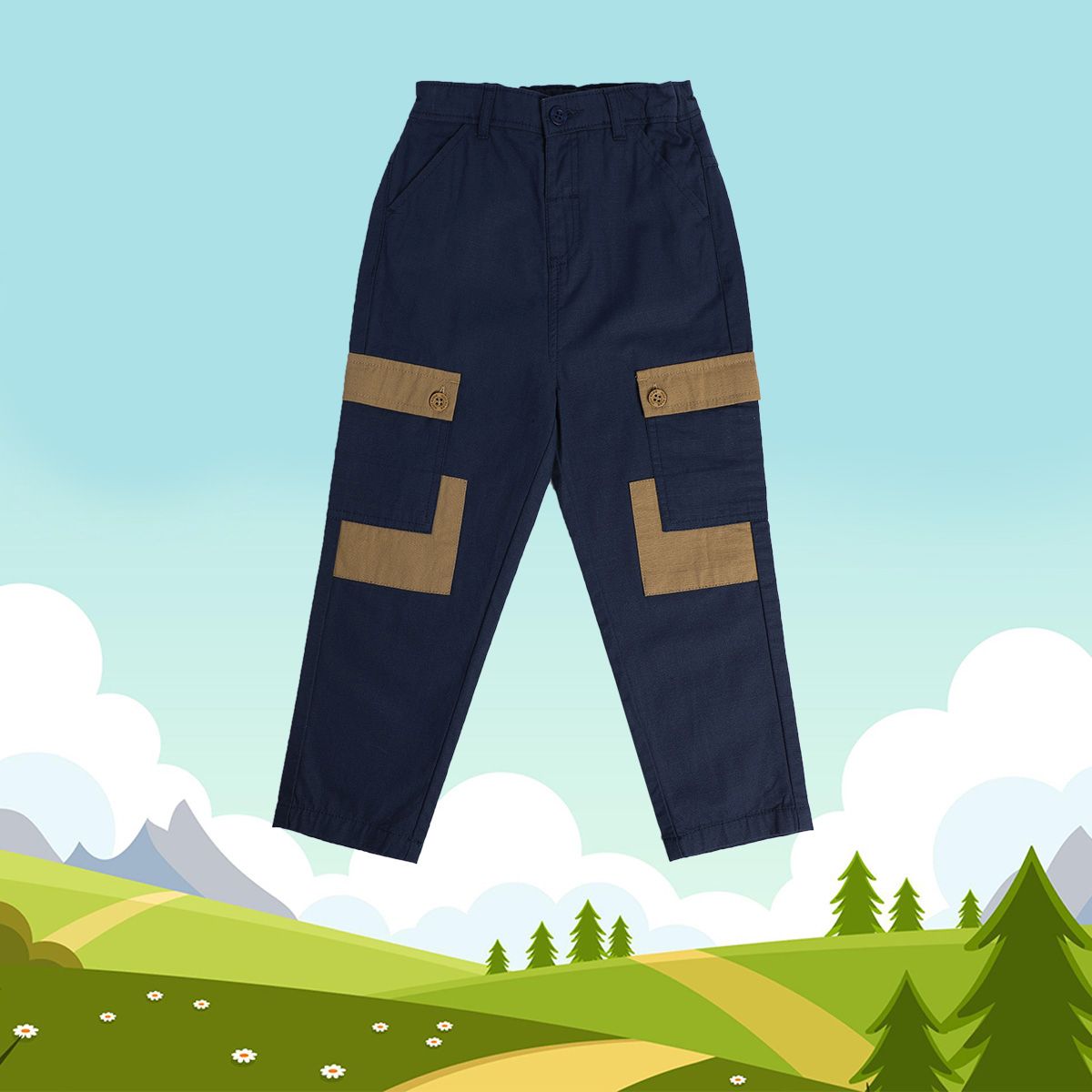 Boys Blue Woven Pant