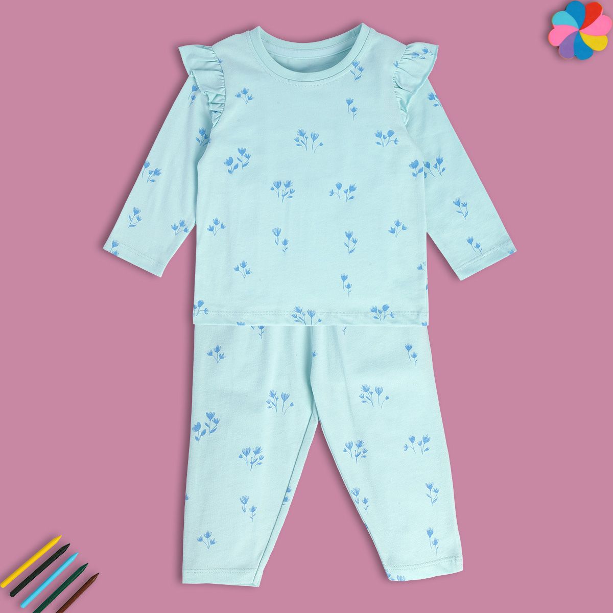 Girls Mint Pack Of 2 Top And Bottom
