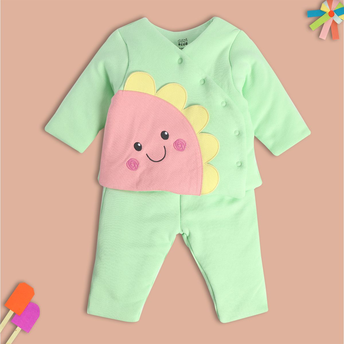Girls Green Pack Of 2 Top And Bottom