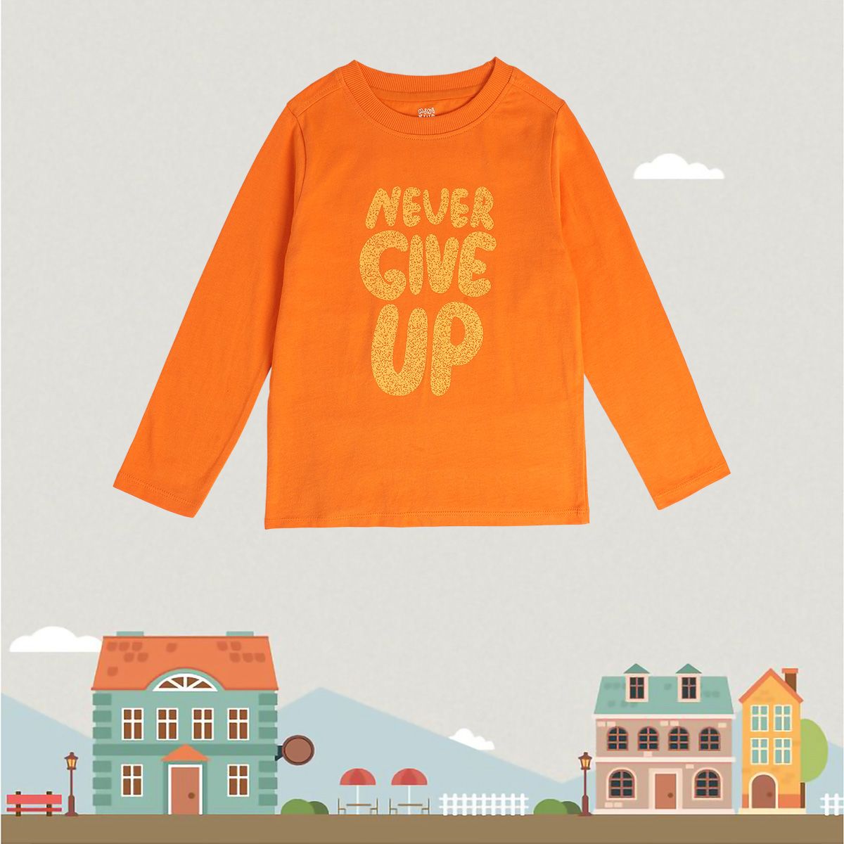 Boys Orange Pack Of 1 T-Shirt