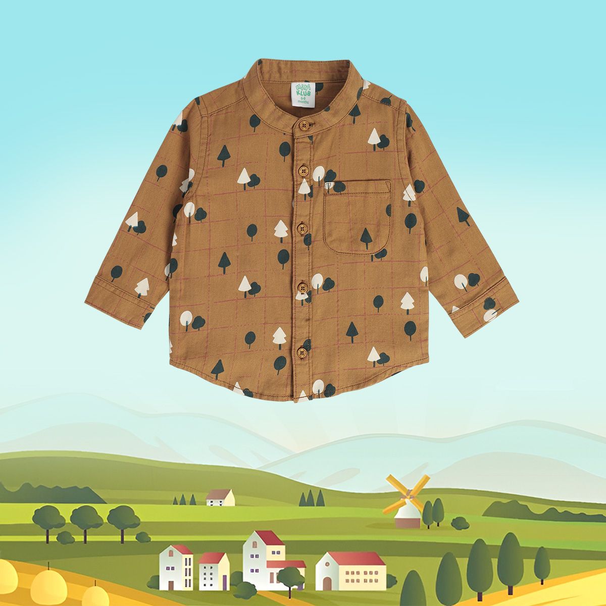 Boys Mustard Pack Of 1 Shirt