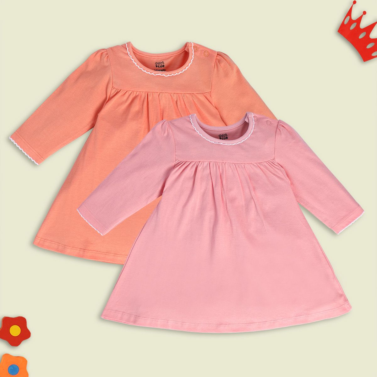 Girls Multicolor Pack Of 2 Dress