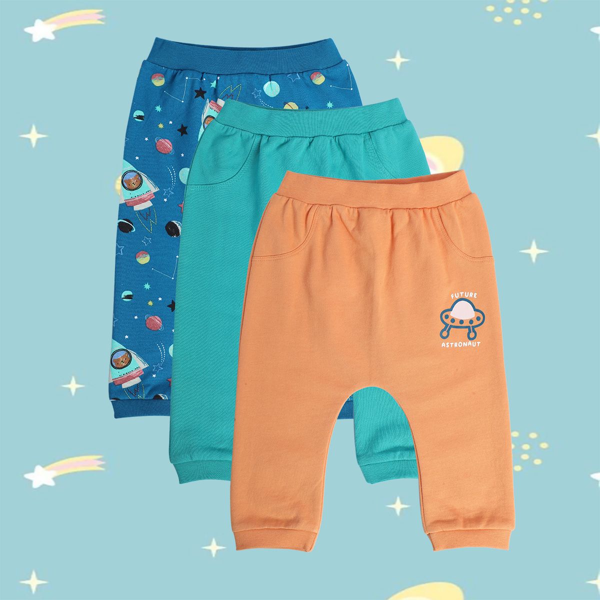 Boys Multicolor Pack Of 3 Knit Bottom