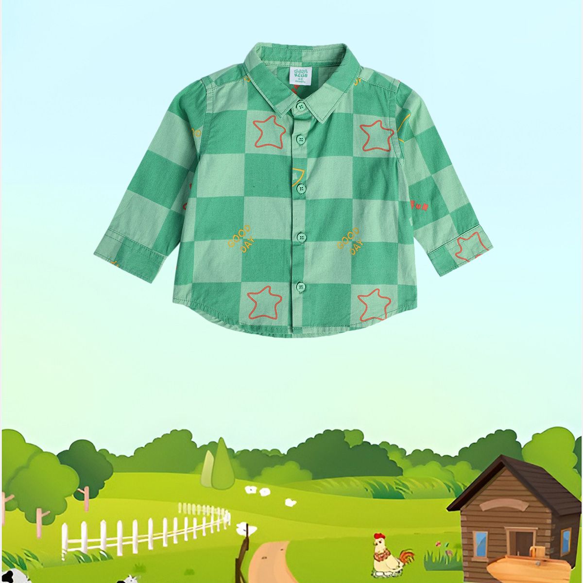 Boys Green Pack Of 1 Shirt