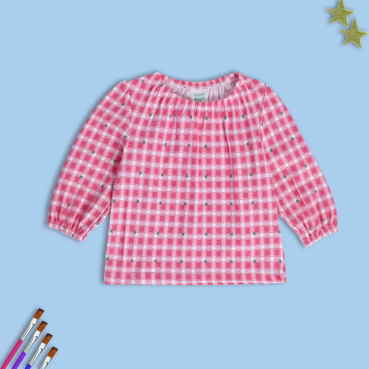 Girls Green Pack Of 2 Pinny Set