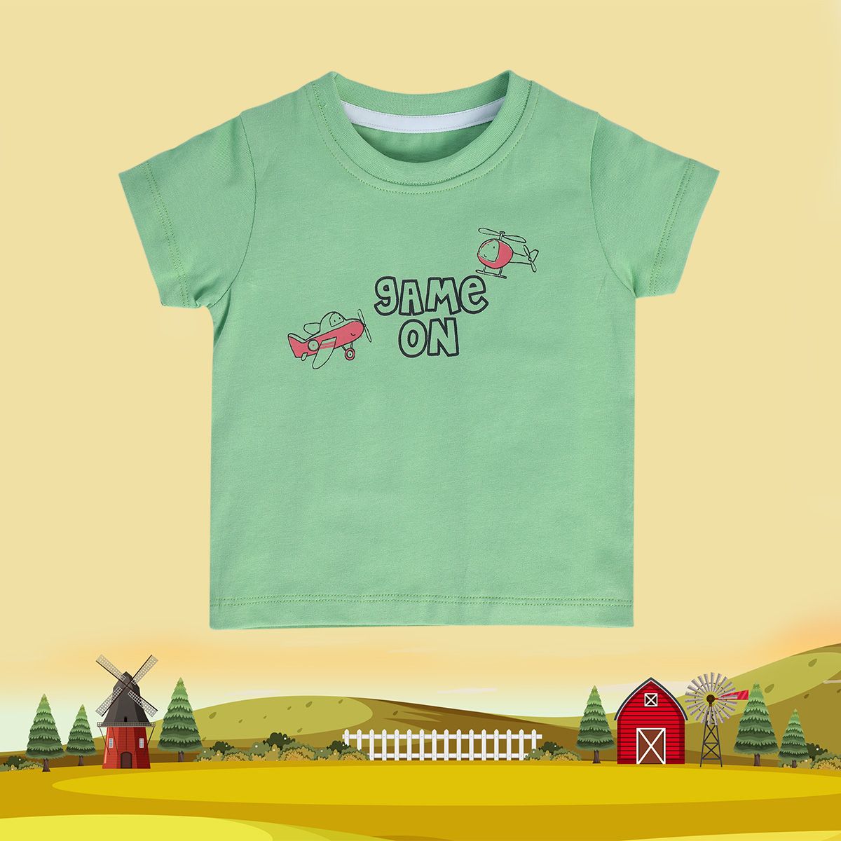 Boys Green Pack Of 1 T-Shirt