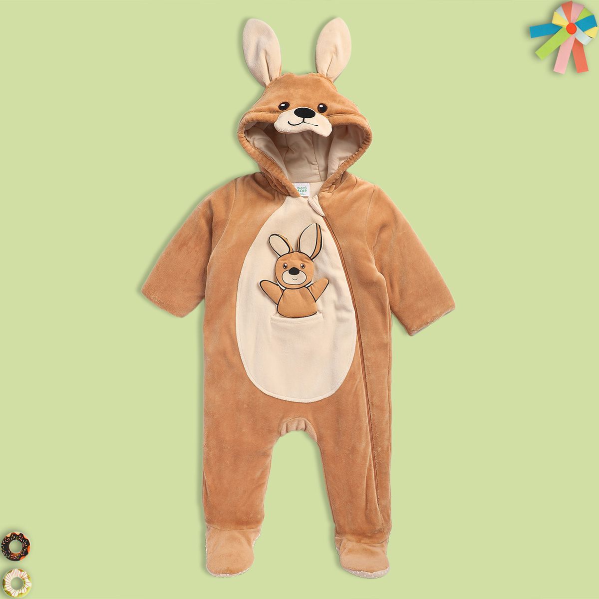 Girls Orange Pack Of 1 Sleep Suit