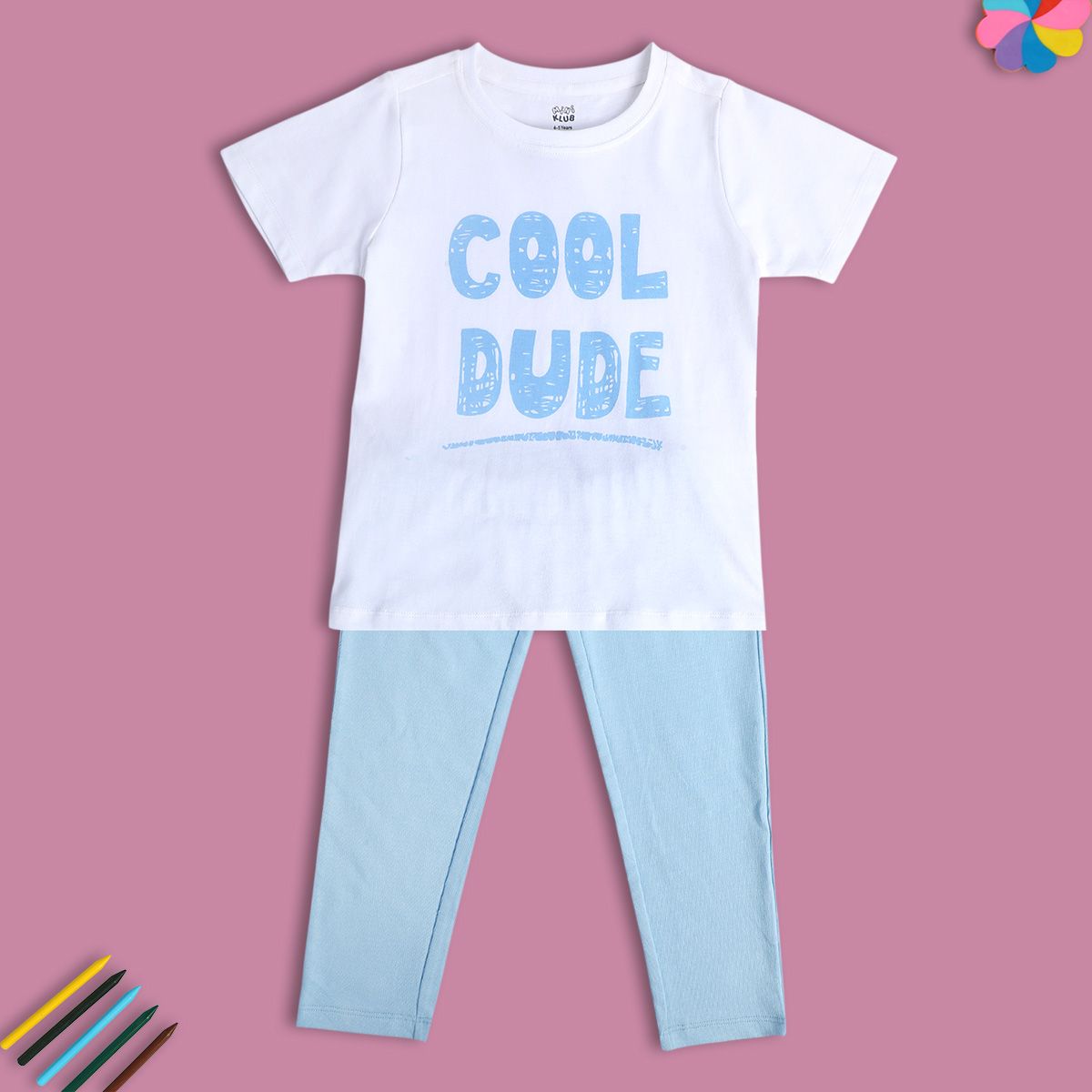 Boys Multicolor Pack Of 2 Top And Bottom