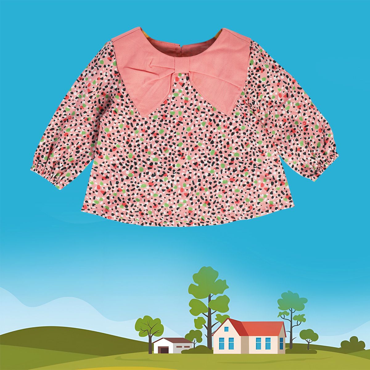 Girls Coral Pack Of 1 Woven Top