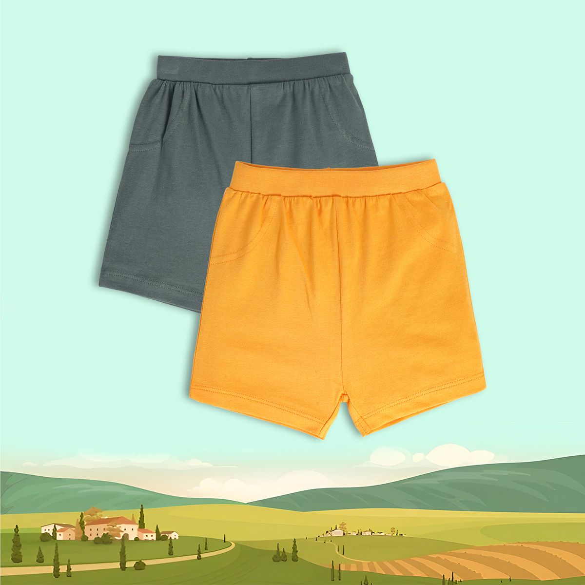 Boys Multicolor Pack Of 2 Shorts