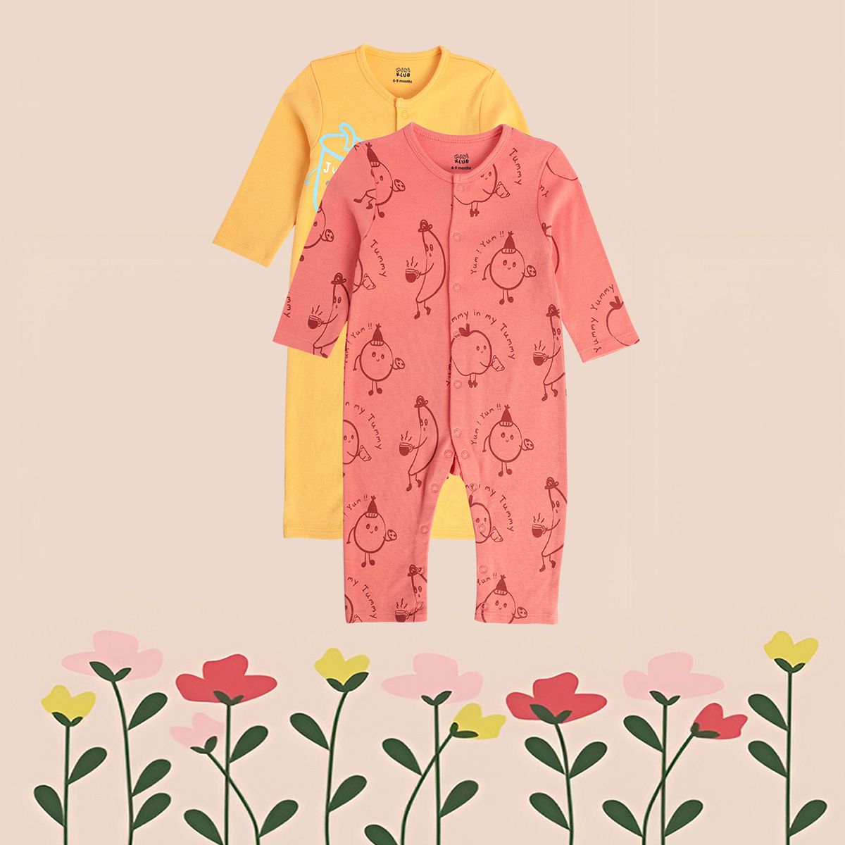 Boys Multicolor Pack Of 2 Romper