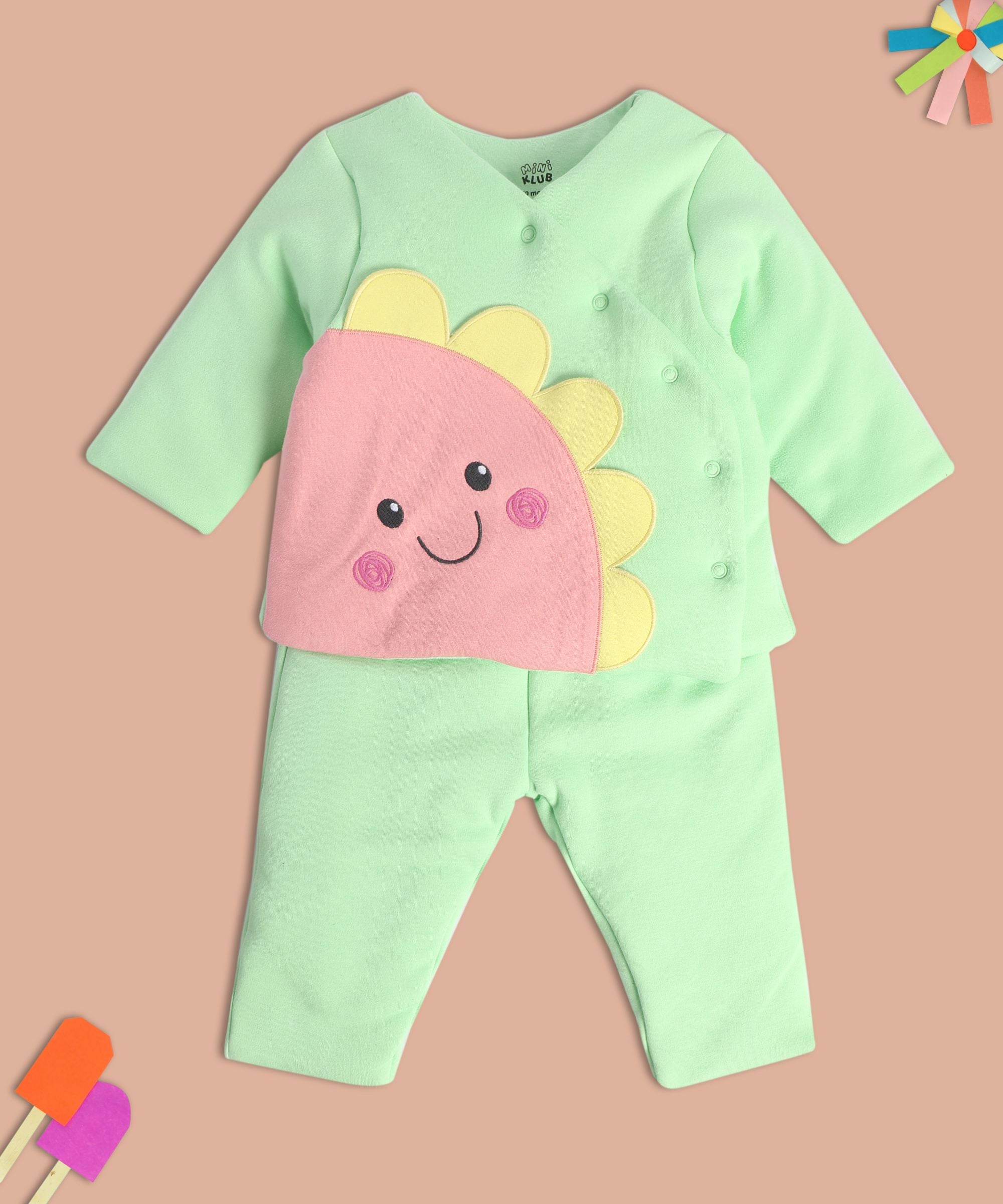 Girls Green Pack Of 2 Top And Bottom