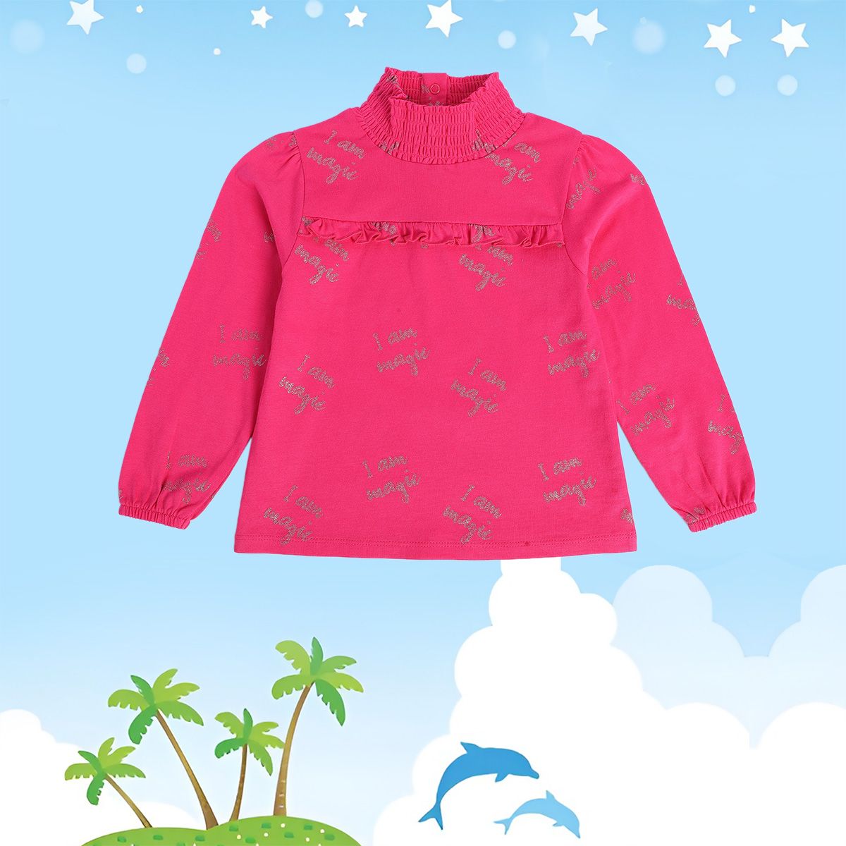 Girls Pink Pack Of 1 Knit Top