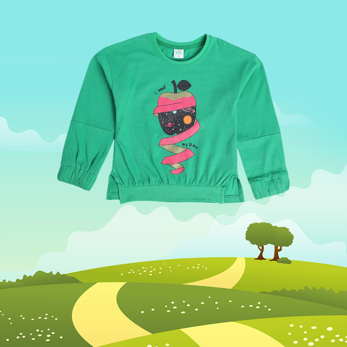 Girls Green Pack Of 1 Knit Top