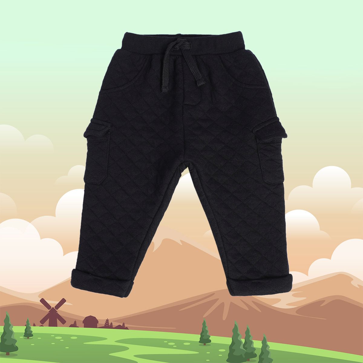 Boys Black Pack Of 1 Knit Bottom