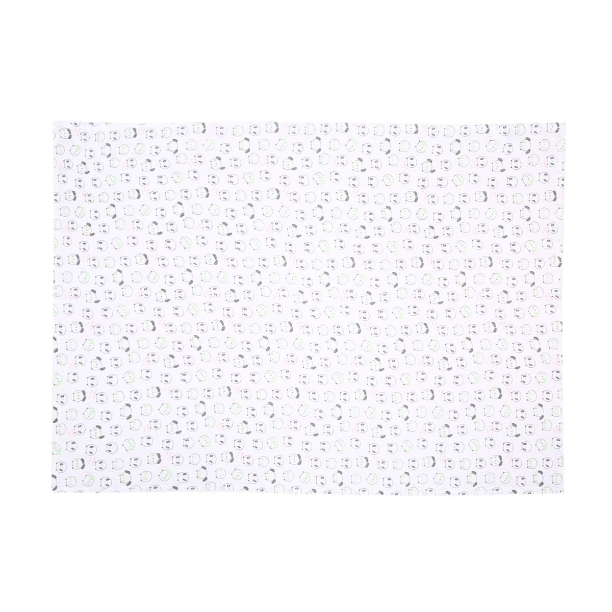 Baby Unisex White Cotton Muslin Printed Swaddle Wraps Pack of 2 Soft and Breathable Everyday Essentials