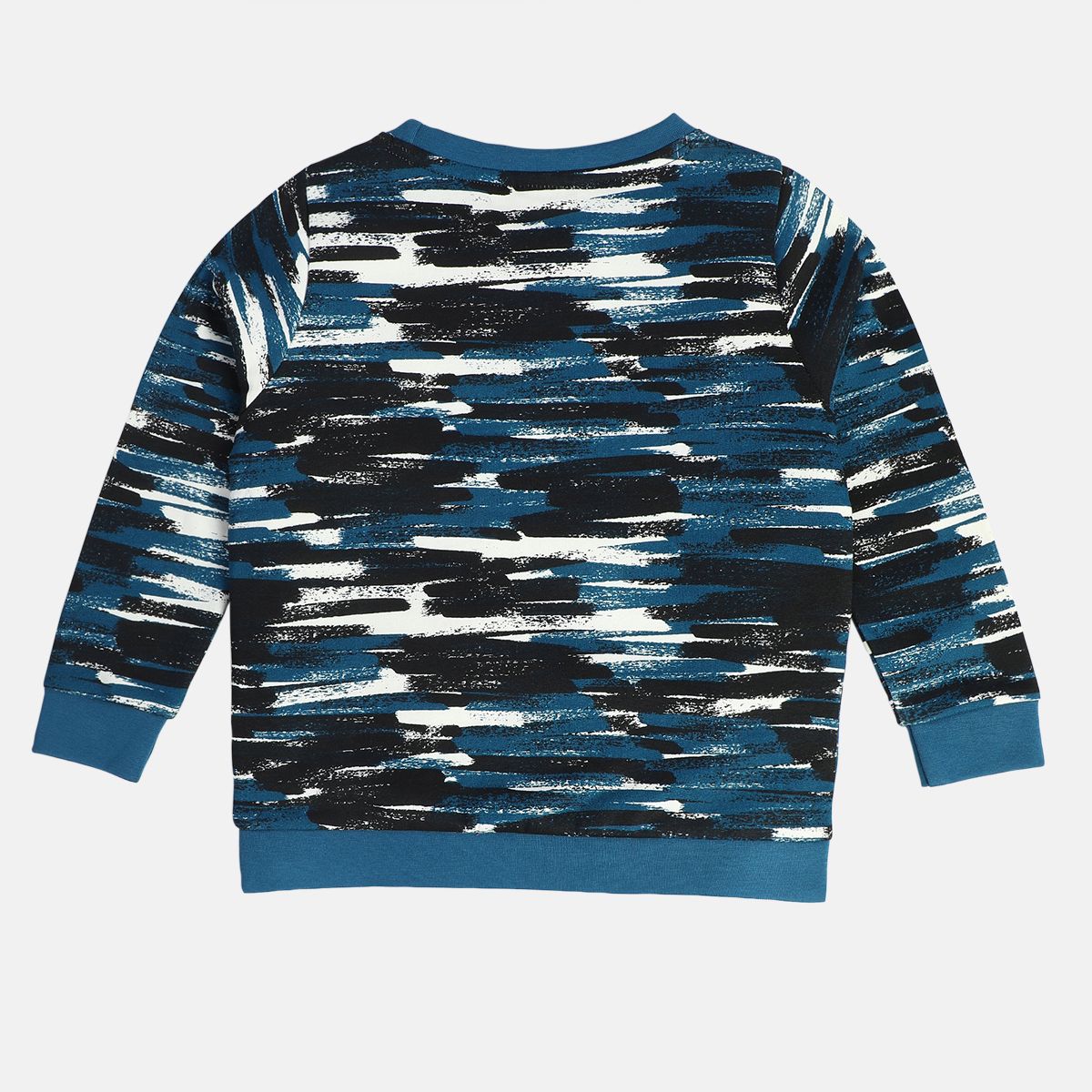 Boys Blue Round Neck Full Sleeves Sweat Shirt