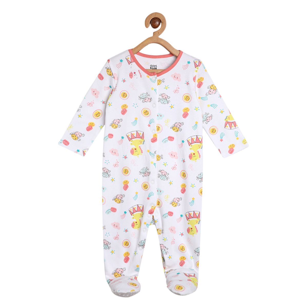 Girls Multicolor Pack Of 2 Sleep Suit