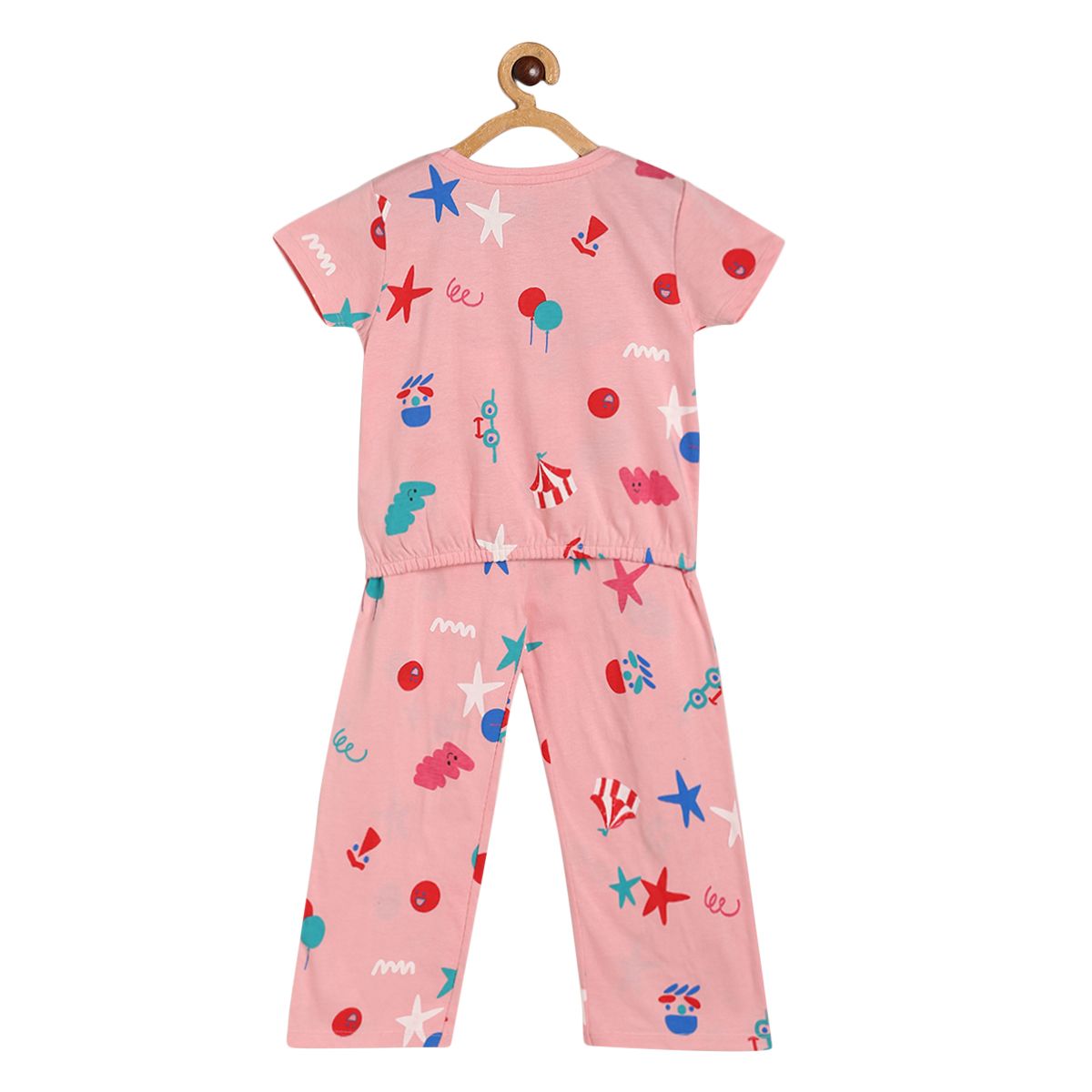 Girls Pink Pack Of 2 Lounge Wear