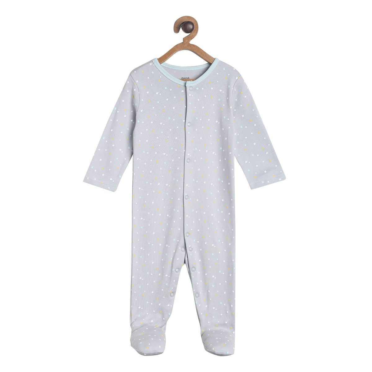 Pack of 2 sleepsuit - light greyish blue for New Born