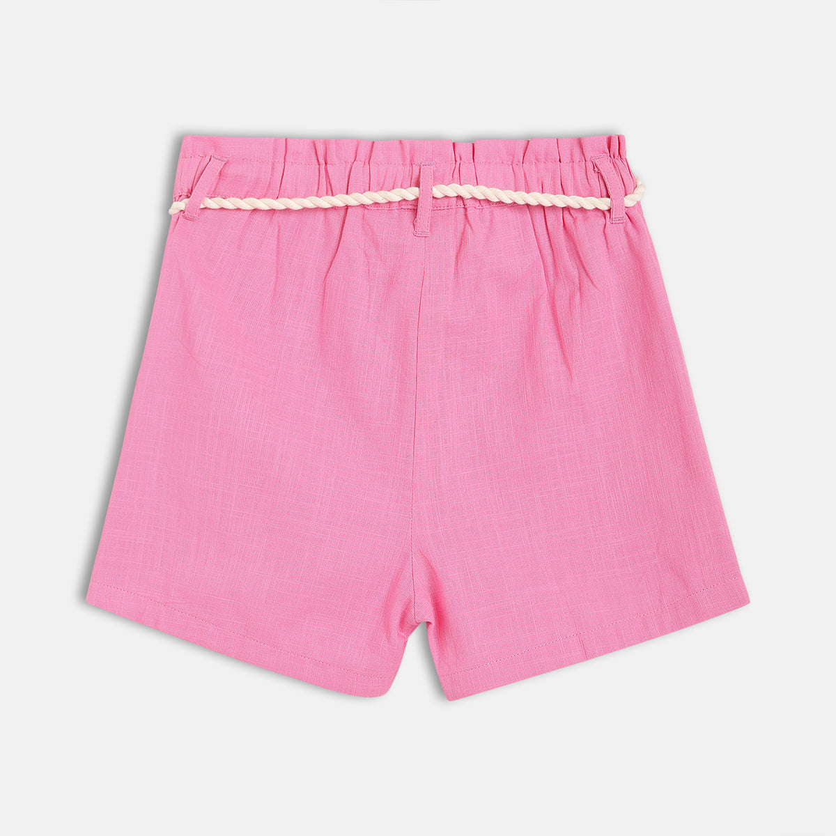Girls Pink Thigh Length Shorts
