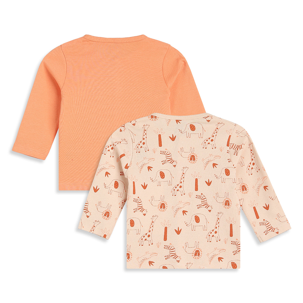 Baby Boys Orange and Cream Knit Front Open Vest Pack of 2 Casual Wear