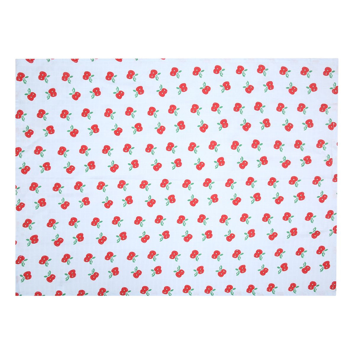 Baby Girls Apple Print Cotton Blankets Pack of 2, Multicolour