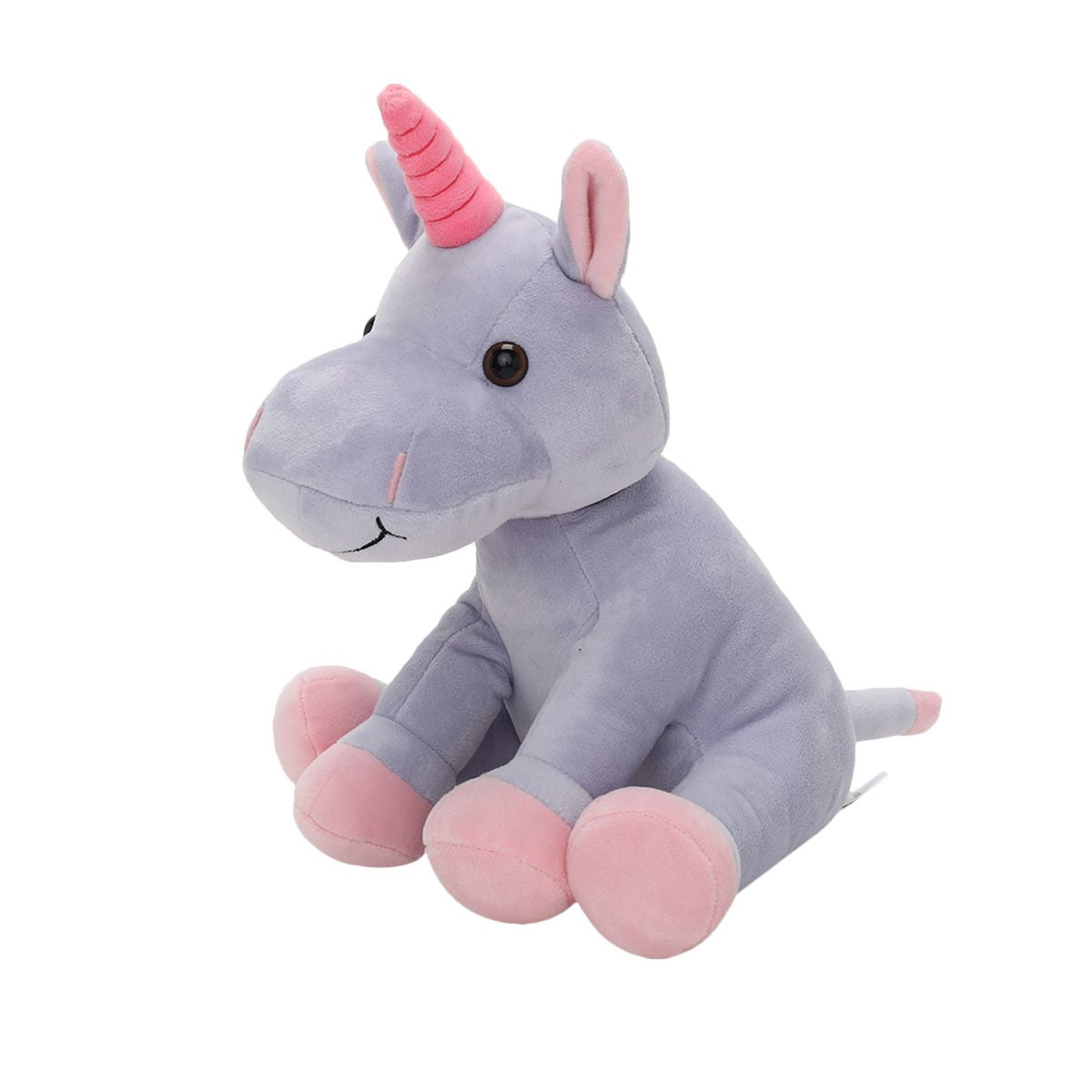 Baby Unisex Grey and Pink Polyester Unicorn Soft Toy Pack of 1 Cuddly Playtime Companion