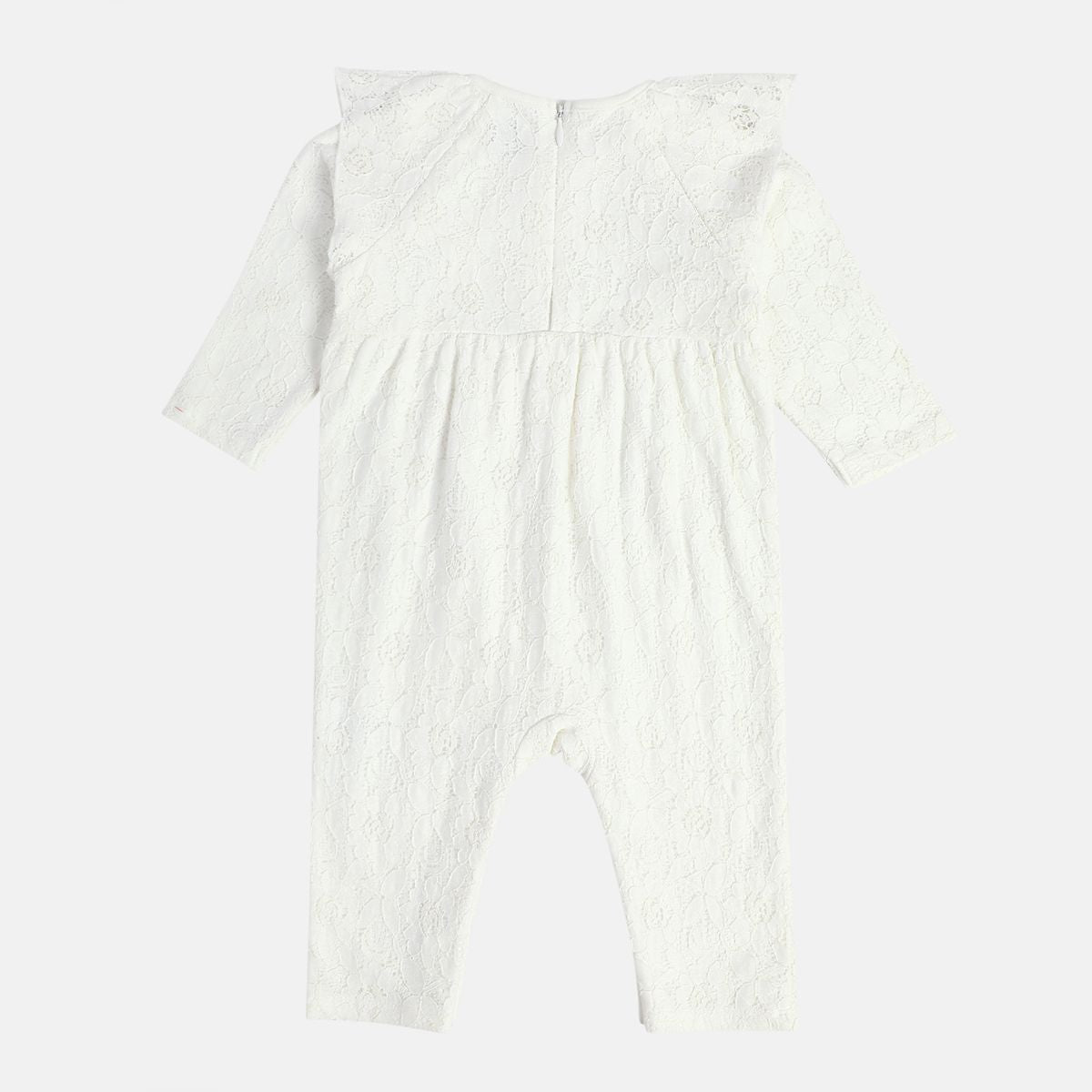 Girls Marshmallow Round Neck Full Length / Long Sleeve Romper
