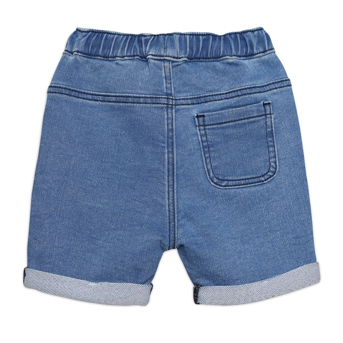 Baby Boys Solid Denim Knit Shorts, Blue