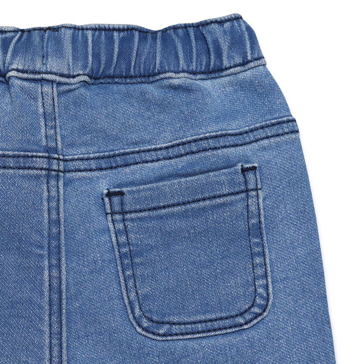 Baby Boys Solid Denim Knit Shorts, Blue