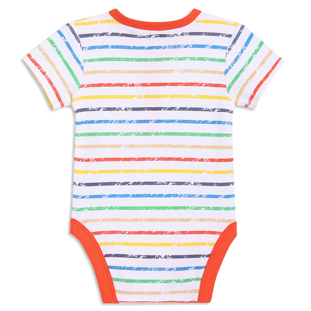 Baby Boys Printed Bodysuits Pack of 3, White and Blue