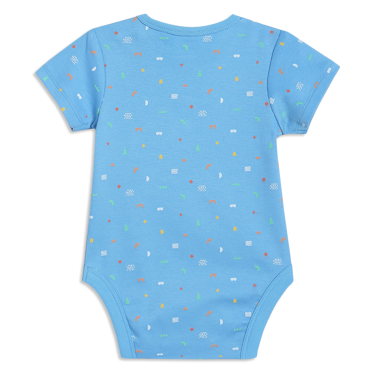 Baby Boys Printed Bodysuits Pack of 3, White and Blue