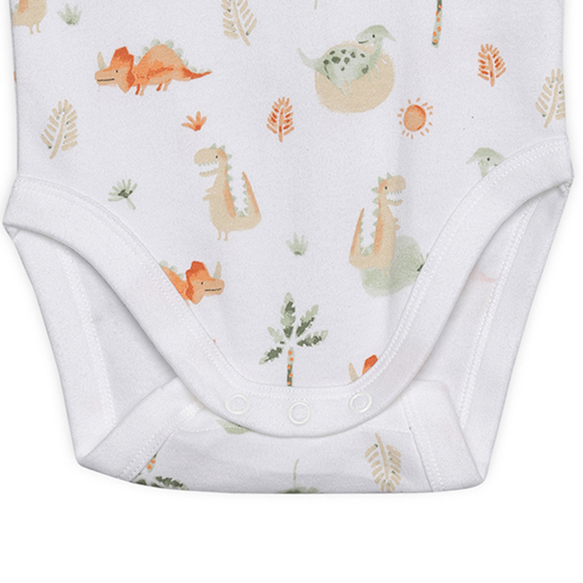 Baby Boys Dinosaur Print Bodysuit Set Pack of 3, Multicolor