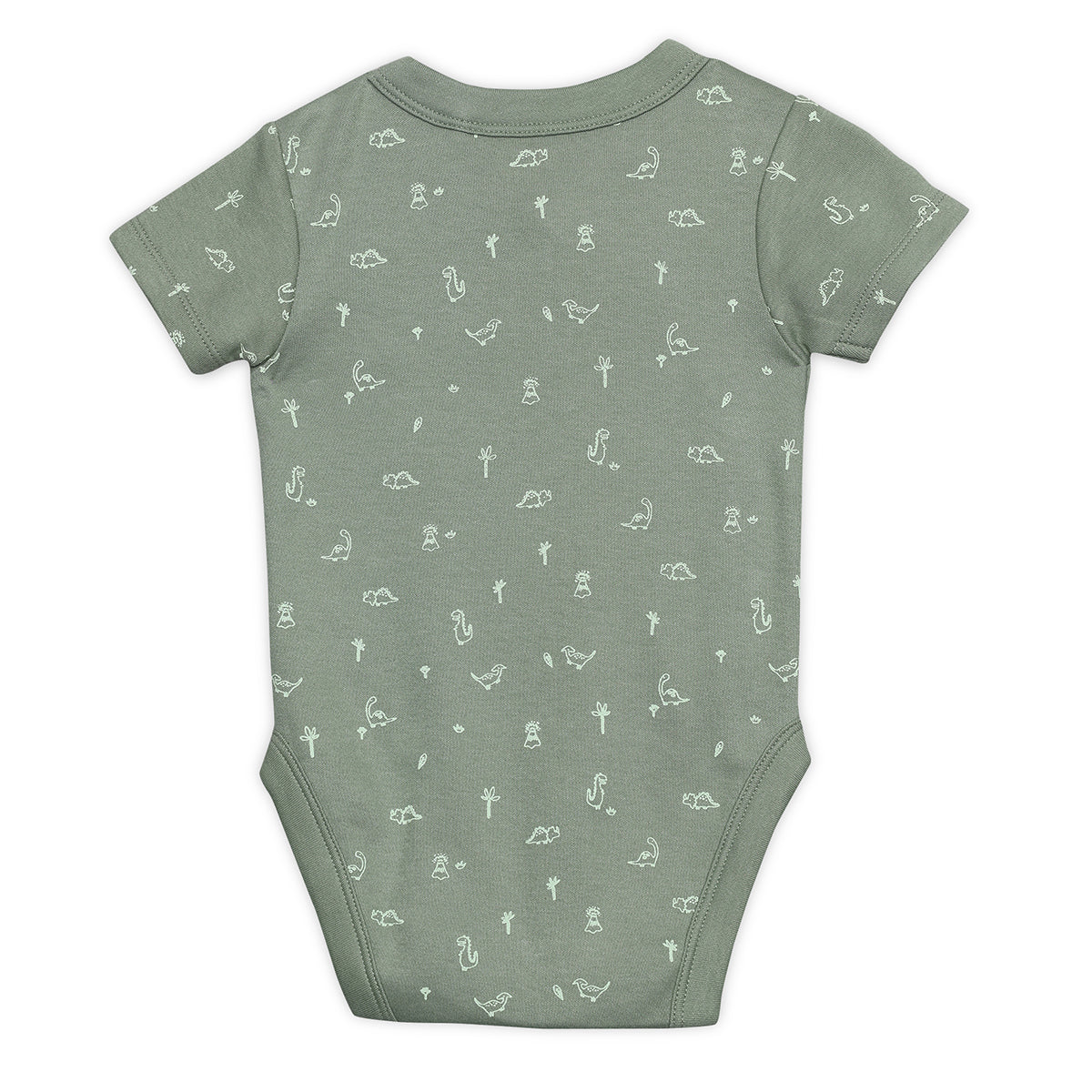 Baby Boys Dinosaur Print Bodysuit Set Pack of 3, Multicolor