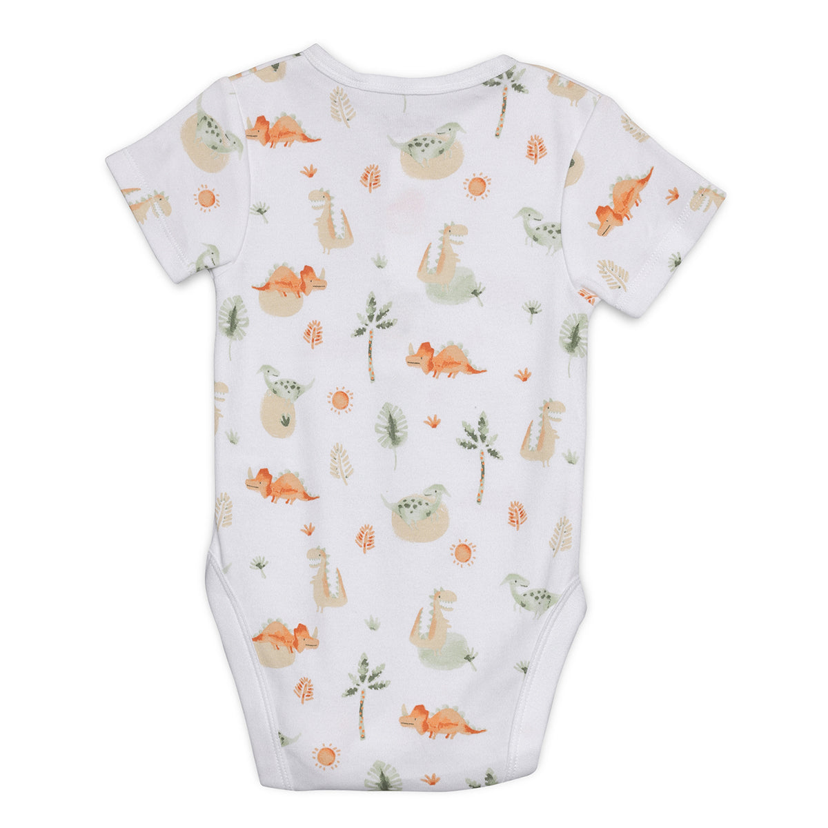 Baby Boys Dinosaur Print Bodysuit Set Pack of 3, Multicolor
