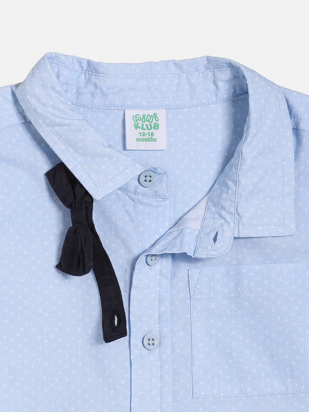 Baby Boys Printed Shirt with Solid Shorts and Suspenders Set, Light Blue and Navy