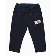 Baby Boys Denim Pant with Patch Detail, Dark Blue