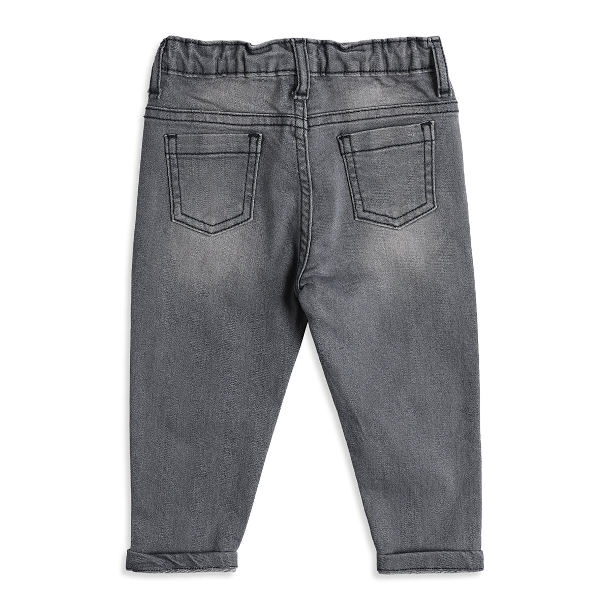 Baby Boys Grey Denim Jeans Regular Fit Casual Bottom Wear