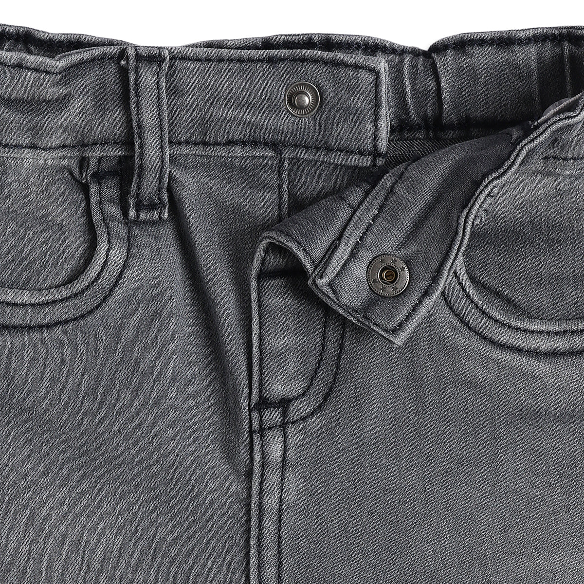 Baby Boys Grey Denim Jeans Regular Fit Casual Bottom Wear