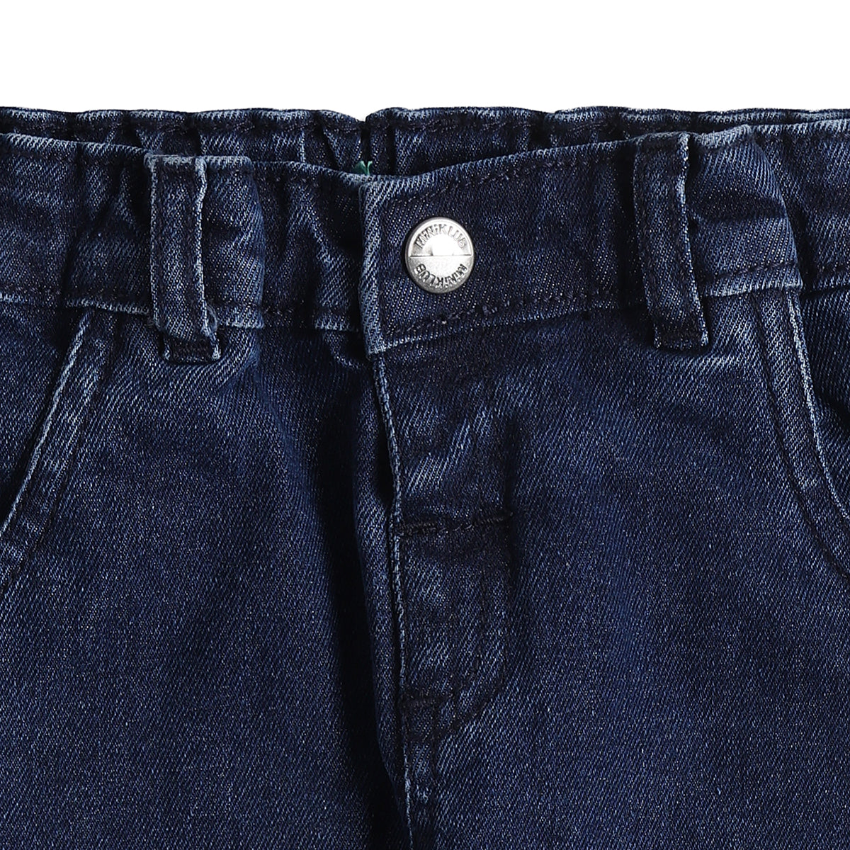 Baby Boys Navy Blue Cotton Denim Pants Regular Fit Casual Kids Pants