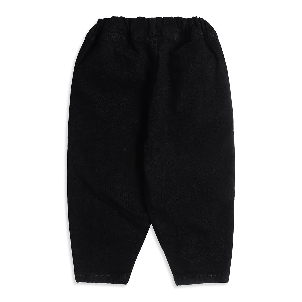 Baby Boys Black Cotton Denim Pants Regular Fit Casual Kids Pants