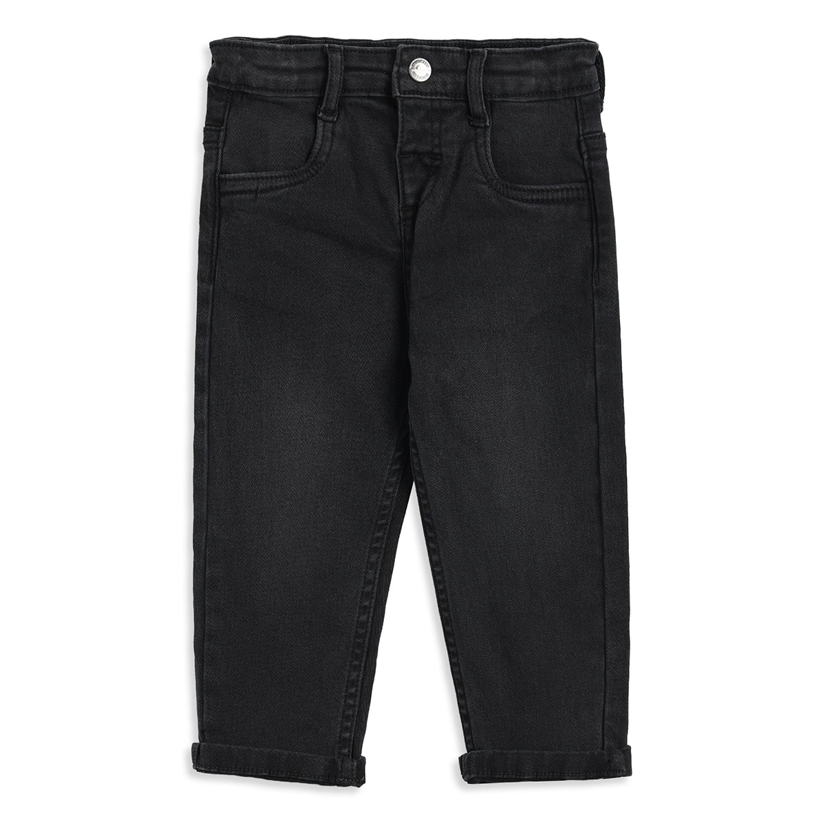 Baby Boys Black Denim Jeans Regular Fit Casual Kids Bottomwear