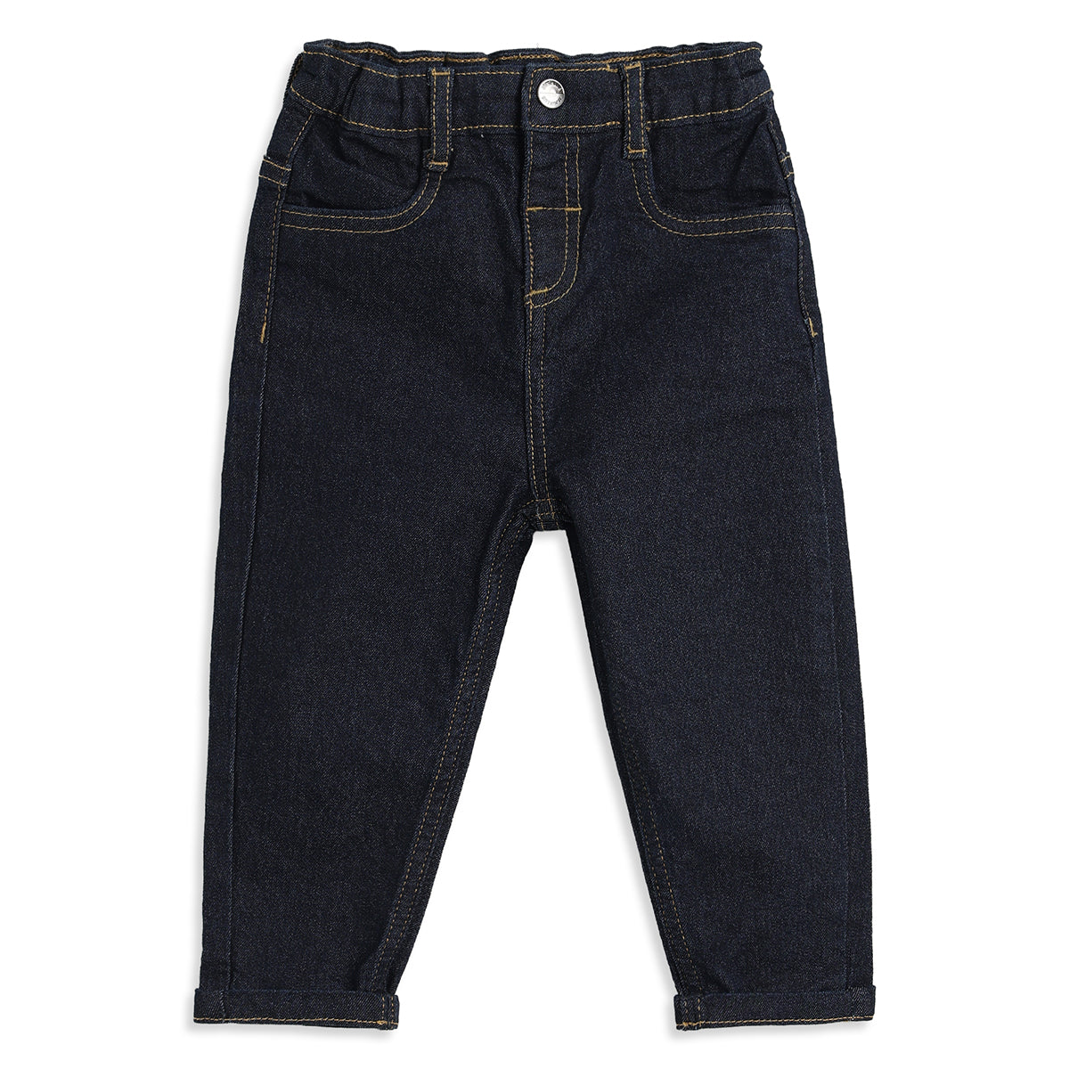 Baby Boys Dark Blue Denim Jeans Regular Fit Casual Kids Bottomwear