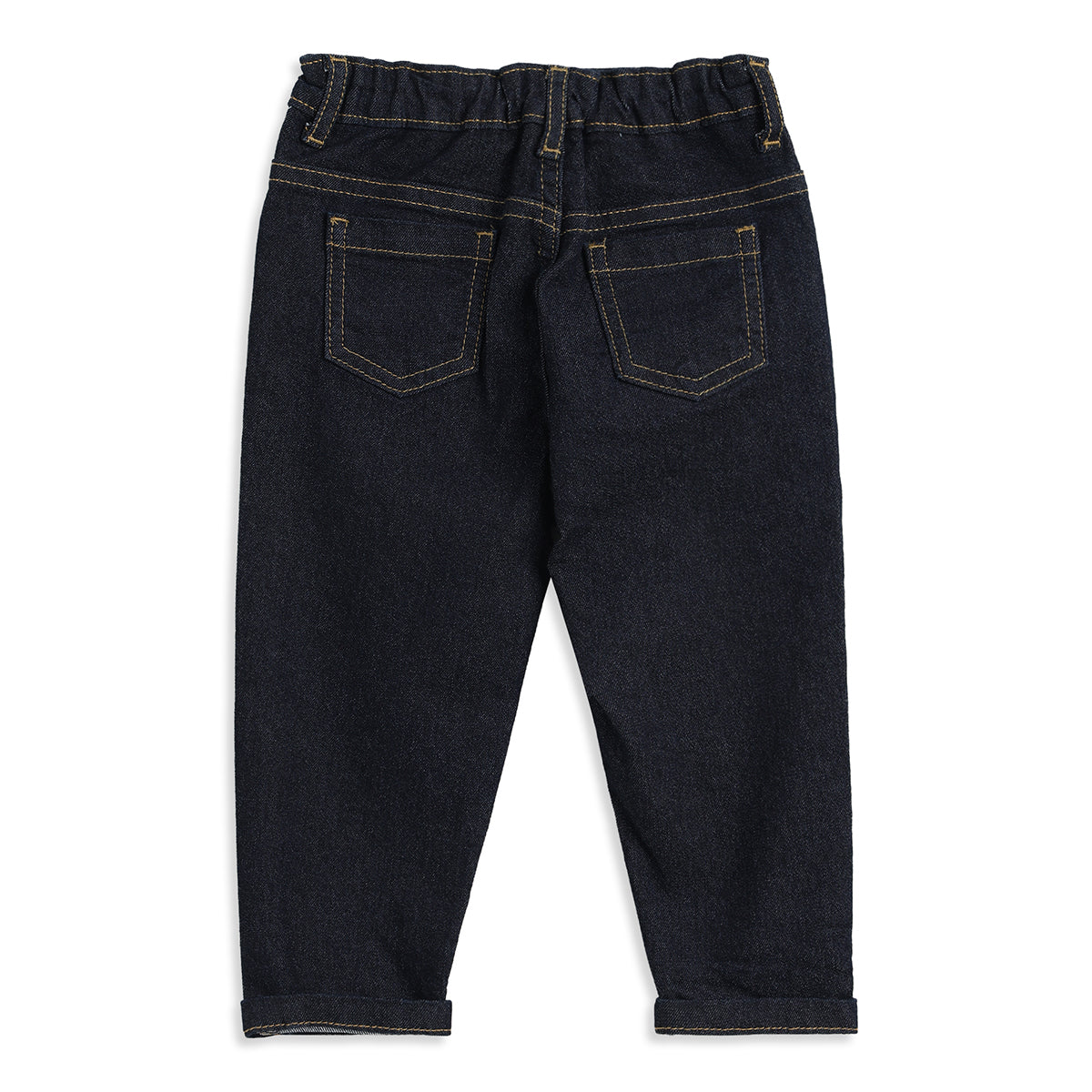 Baby Boys Dark Blue Denim Jeans Regular Fit Casual Kids Bottomwear