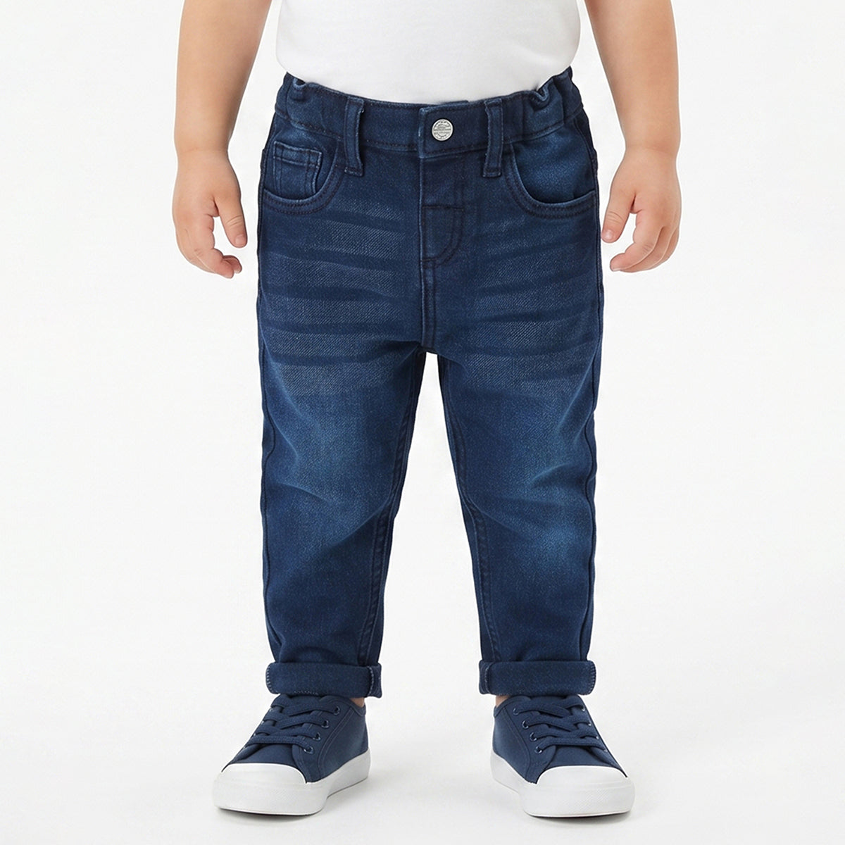 Baby Boys Blue Denim Jeans Regular Fit Casual Kids Jeans